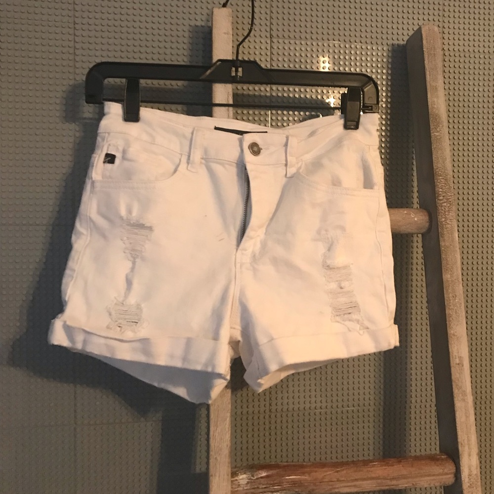 White Jean Shorts Size Medium
